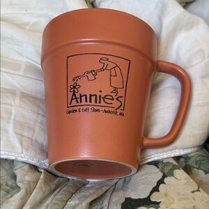 Annie’s Gardening Mug Terracotta Terra Cotta Large Size Kitchen Garden Home Mugs